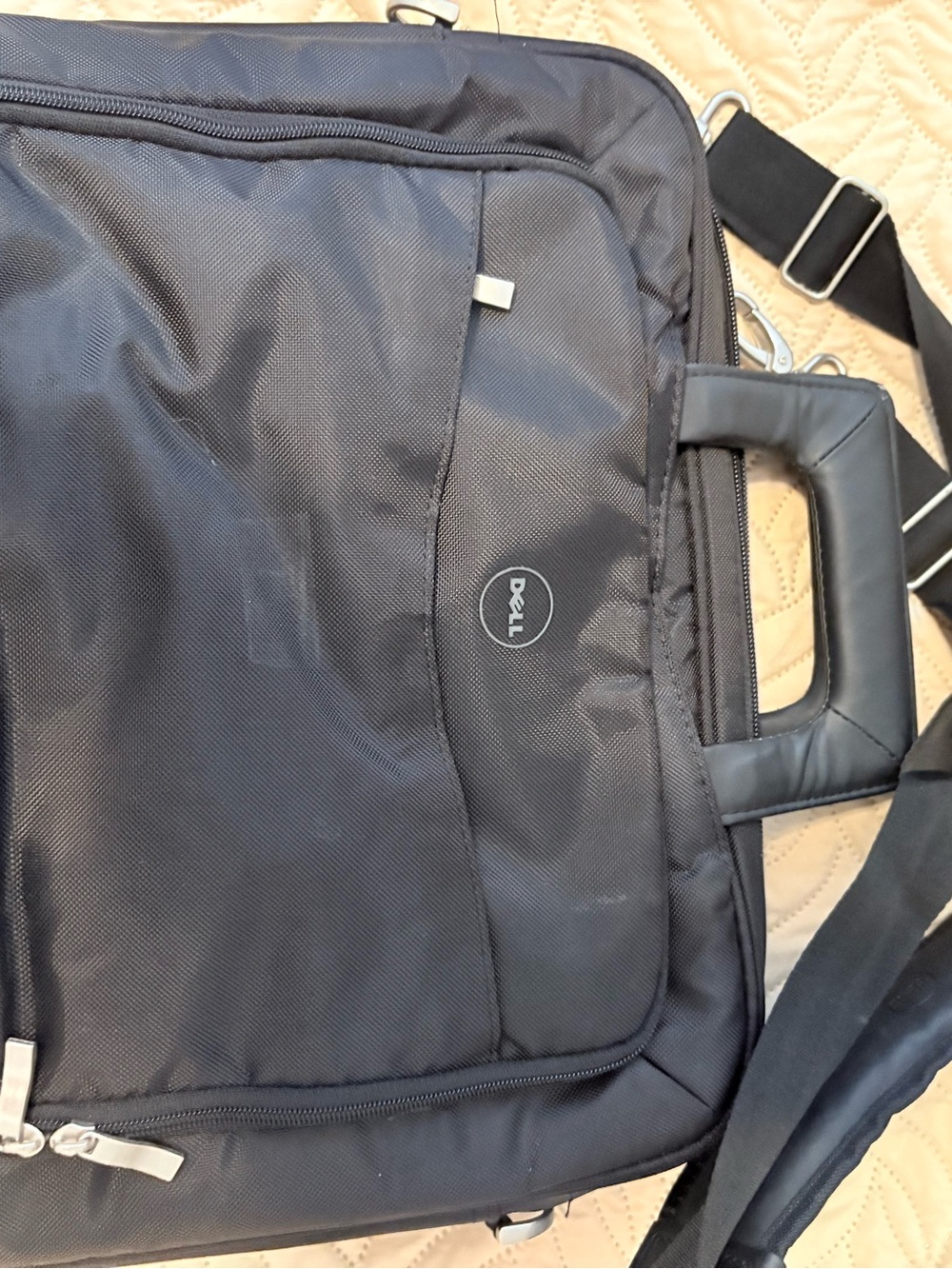 Dell Black Nylon Laptop Briefcase with Adjustable Shoulder Strap